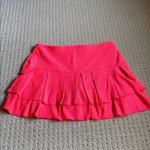 Lucky in Love Pink Ruffle Tennis Skirt